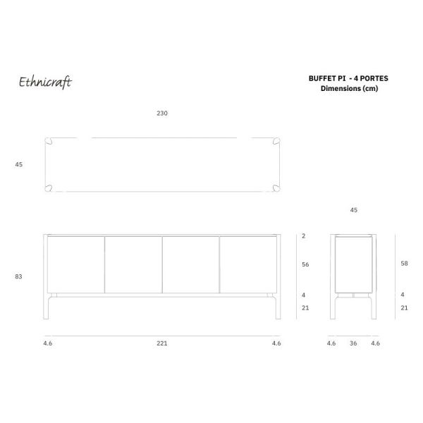 BUFFET PI 230 CM X 45 CMPAR ALAIN VAN HAVRE