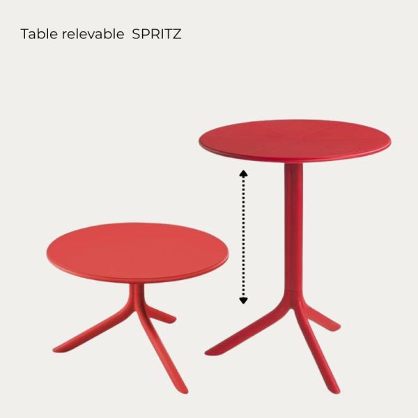 TABLE SPRITZ RELEVABLE ROUGE