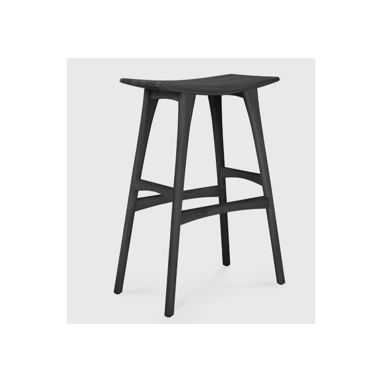 TABOURET DE BAR OSSO  80 CM CHENE NOIR