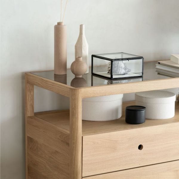 COMMODE SPINDLE 150 CM X 56 CM CHÊNE 