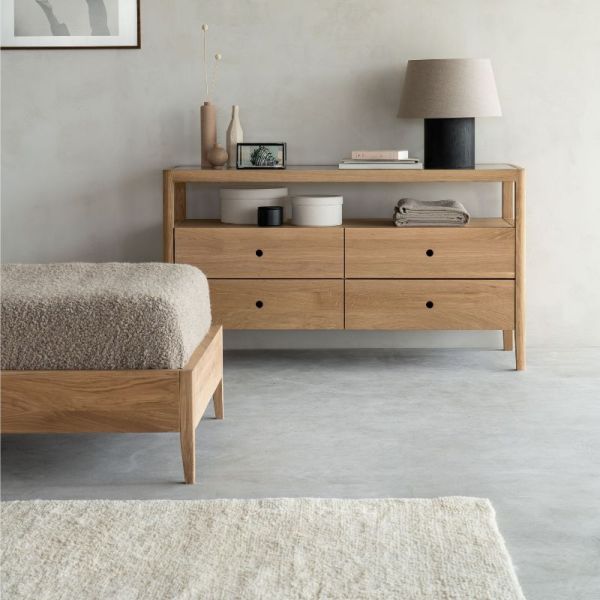 COMMODE SPINDLE 150 CM X 56 CM CHÊNE 