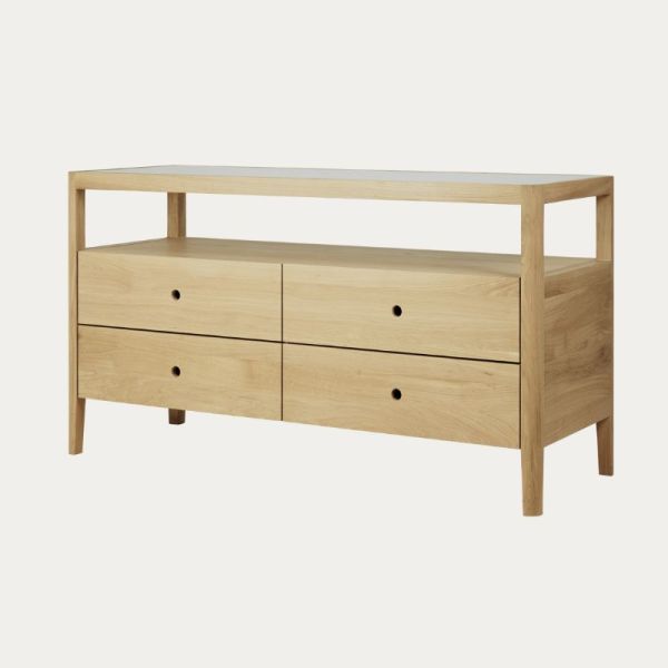 COMMODE SPINDLE 150 CM X 56 CM CHÊNE 