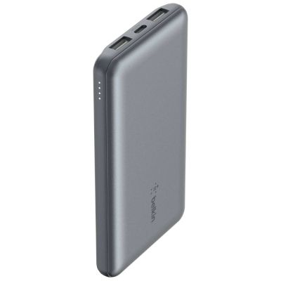 BATTERIE EXTERNE 10000 MAH USB-C ET 2 USB-A GRIS