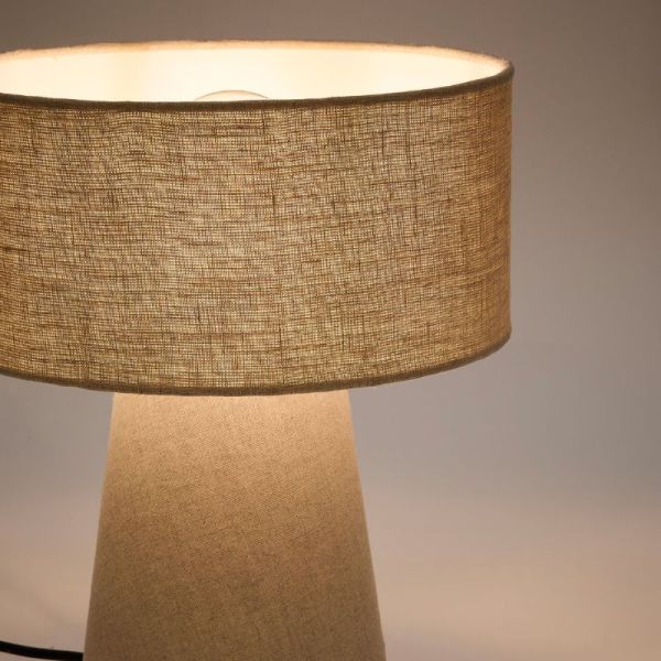 LAMPE DE TABLE ALGAIDA TISSU GRIS