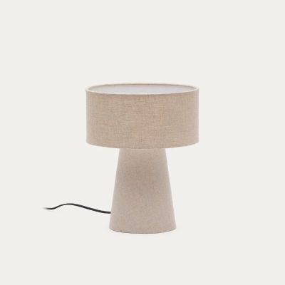 LAMPE DE TABLE ALGAIDA TISSU GRIS