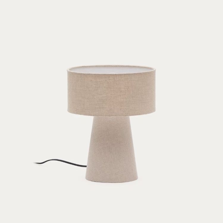 LAMPE DE TABLE ALGAIDA TISSU GRIS