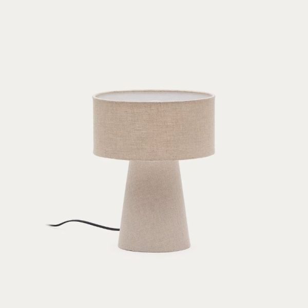 LAMPE DE TABLE ALGAIDA TISSU GRIS