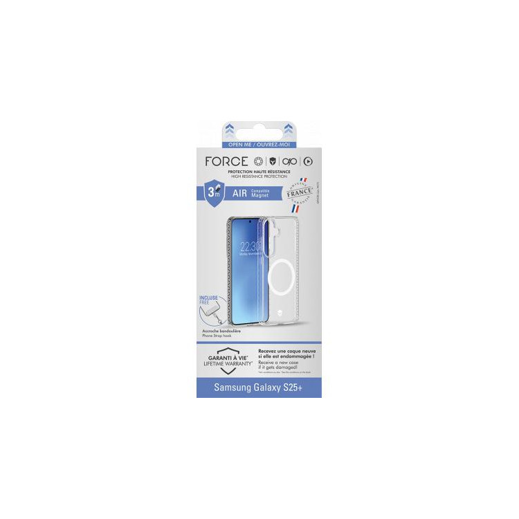 COQUE RENFORCEE MAGNET GALAXY S25+ TRANSPARENTE