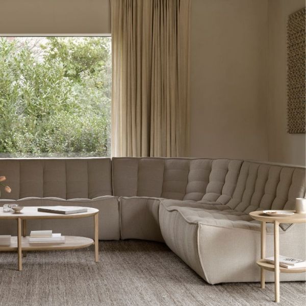 CANAPE MODULAIRE2 PL N701 TISSU ECO PAR JACQUES DENEEF