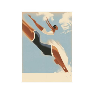 POSTER MADS BERG BELMON BLUE 140 X 100 CM