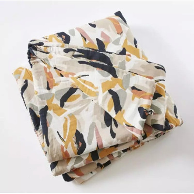 BOUT DE LIT 90 X 200 CM GAZE DE COTON IMPRIMEE JULIA