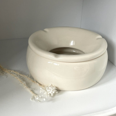 CENDRIER ADAM14.5X6 CM BLANC CASSE 2
