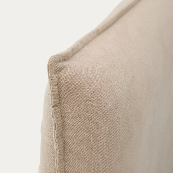 TETE DE LIT DEHOUSSABLE JAIRA  160 CM LIN ET COTON TAUPE