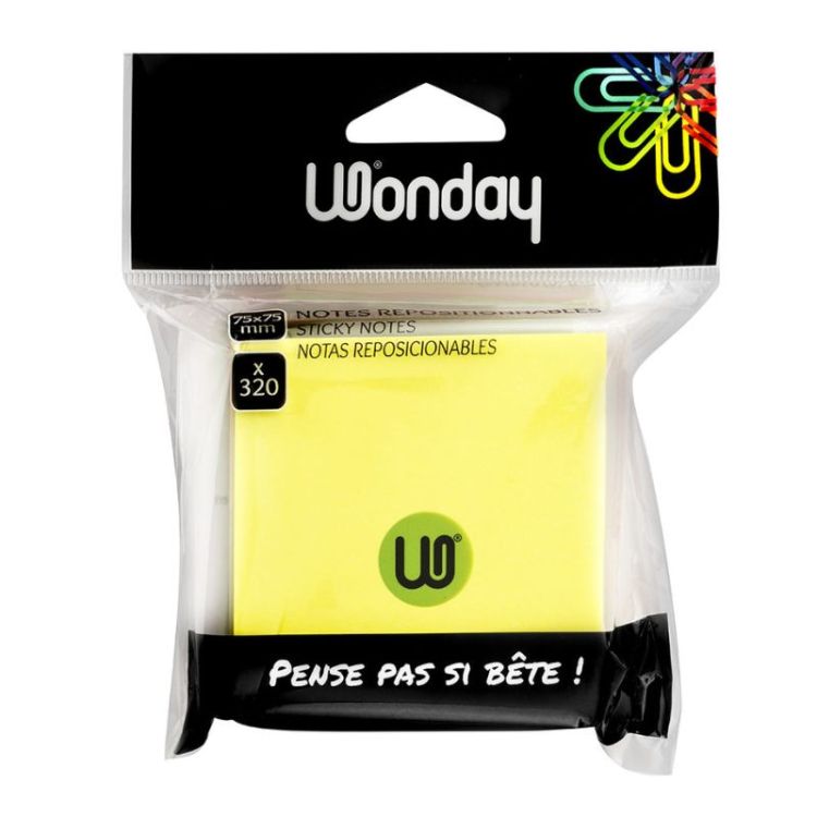 BLOC NOTES NEON 320 FEUILLES REPOSITIONNABLES