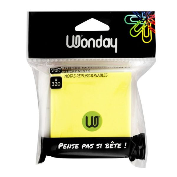 BLOC NOTES NEON 320 FEUILLES REPOSITIONNABLES