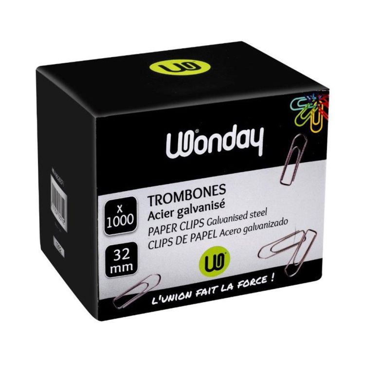 BOITE 1000 ATTACHES TROMBONNES 32MN ACIER GALVANISE