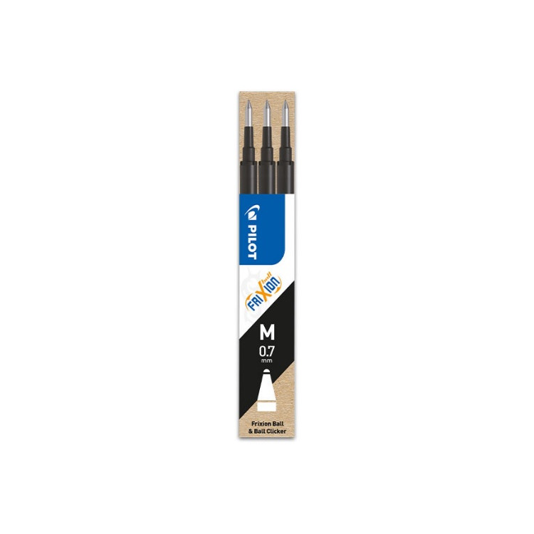 3 REFILLS FOR PILOT FRIXION BLACK