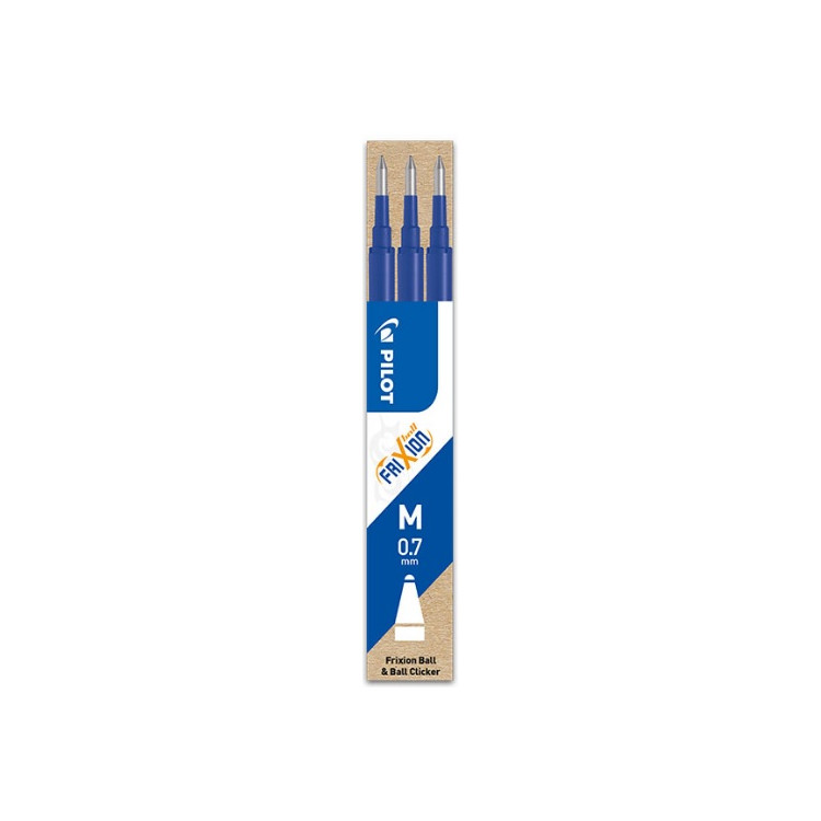 3 REFILLS FOR PILOT FRIXION BLUE