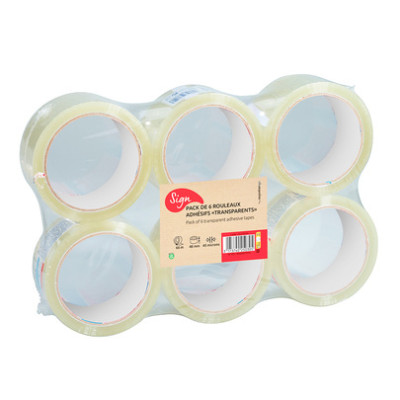 6 ADHESIVE ROLLS 48MMX66M...
