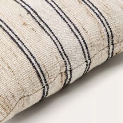 HOUSSE DE COUSSIN DORIEN BEIGE A RAYURES 2
