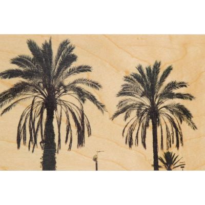 CARTE DE VOEUX PALMIER BOIS