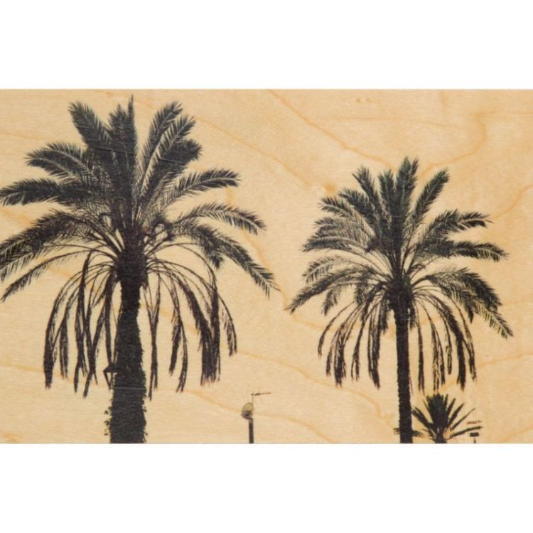 WOOD PALM TREE GREETING CARD