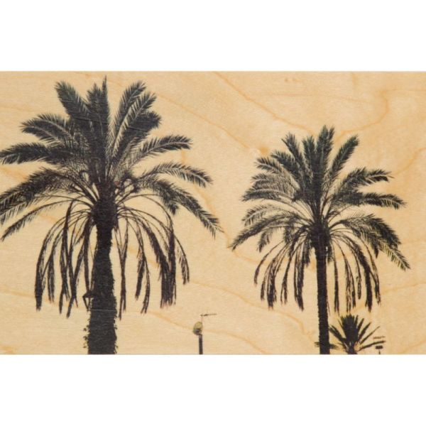 WOOD PALM TREE GREETING CARD