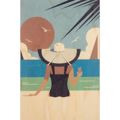 CARTE DE VOEUX DREAMS SUNBATHING BOIS