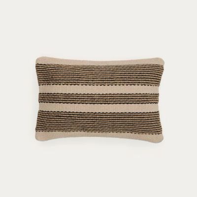 HOUSSE DE COUSSIN AYLIN EN COTON ET JUTE BEIGE