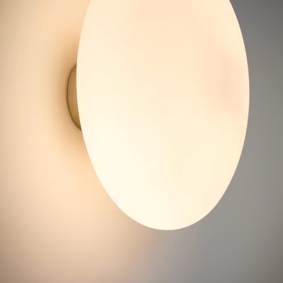 APPLIQUE BAMILA EN VERRE FUME ET NICKEL D25CM 2