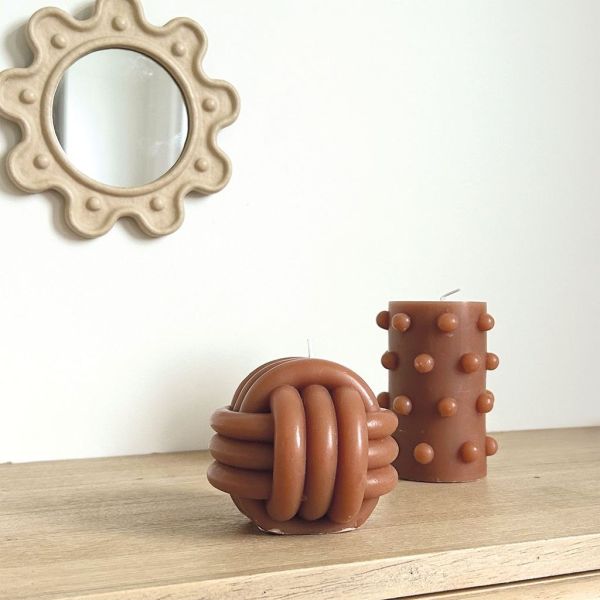 MIROIR ROND ETHNIC DIA 16,8 cm