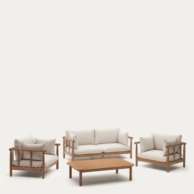 SACOVA ENSEMBLE 2 FAUTEUILS CANAPE 2 PL ET TABLE BASSE