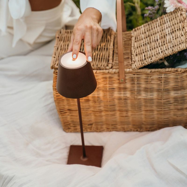 LAMPE DE TABLE POLDINA MARRON