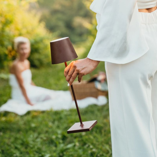 LAMPE DE TABLE POLDINA MARRON
