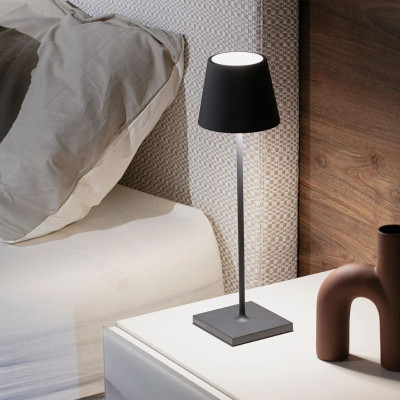 LAMPE DE TABLE POLDINA GRIS FONCE