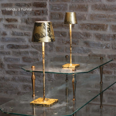 MICRO LAMPE DE TABLE POLDINA OR CRAQUELE