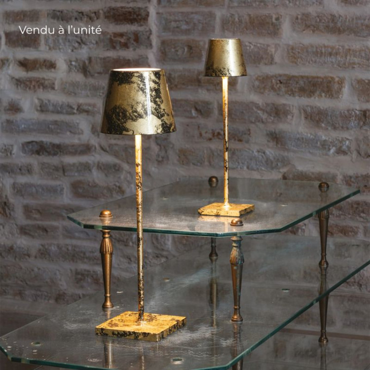 MICRO LAMPE DE TABLE POLDINA OR CRAQUELE