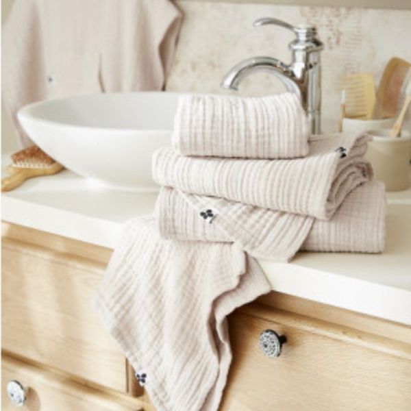DRAP DE BAIN GAIA 90 X 150 CM GAZE DE COTON