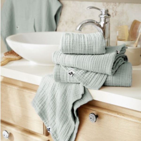 DRAP DE BAIN GAIA 90 X 150 CM GAZE DE COTON
