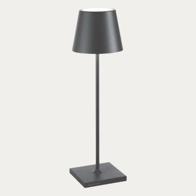 LAMPE DE TABLE POLDINA GRIS FONCE 2