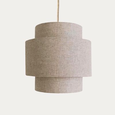 ABAT-JOUR POUR SUPENSION SOLAIRE D30 CM LIN MARRON