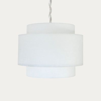 ABAT-JOUR POUR SUPENSION SOLAIRE TISSU BLANC