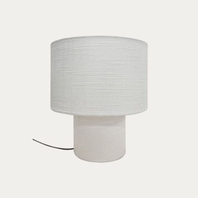 LAMPE DE TABLE SATURNE 28 CM BLANC 2