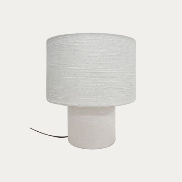 LAMPE DE TABLE SATURNE 28 CM BLANC