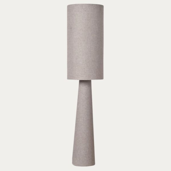 LÂMPADA DE PISO SATURNO H130 CM LINHO BEGE