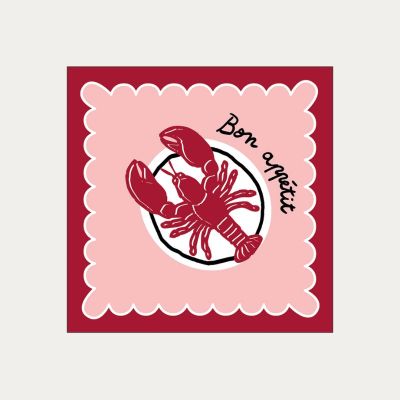 SERVIETTE EN PAPIER HOMARD ROUGE X20