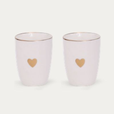 SET DE 2 GOBELETS MATINS CALINS D8 BLANC