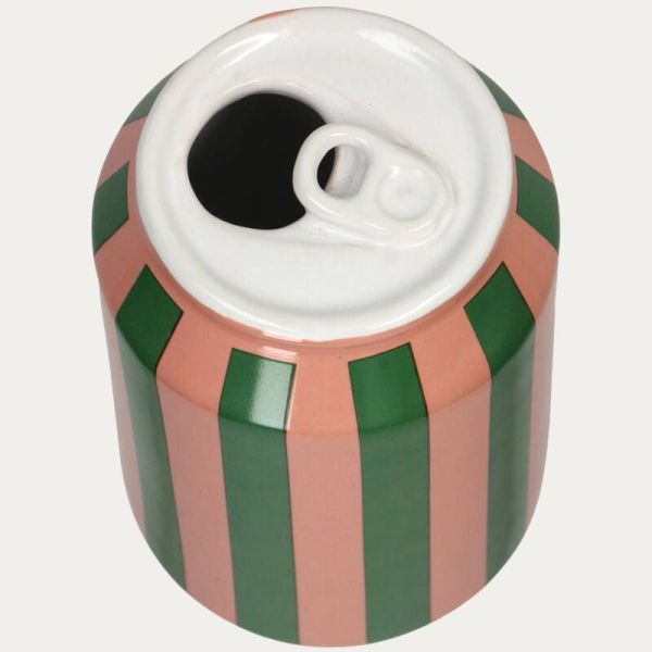 VASE CANETTE LIMONADE FRAISE FAIENCE FINE