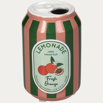 VASE CANETTE LIMONADE FRAISE FAIENCE FINE