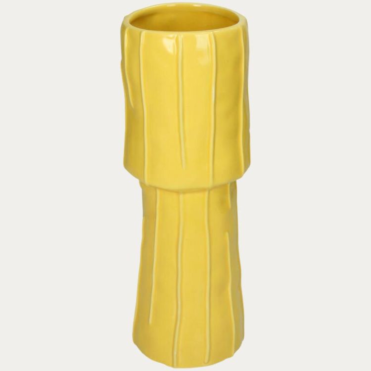 VASE BOUTEILLE LIMONADE CITRON FAIENCE FINE